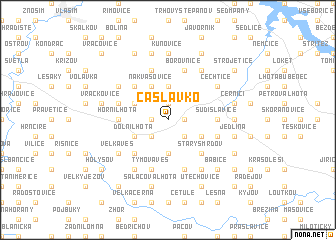 map of Čáslavko