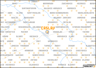 map of Čáslav