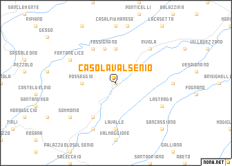 map of Casola Valsenio