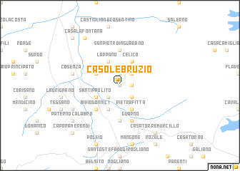 map of Casole Bruzio