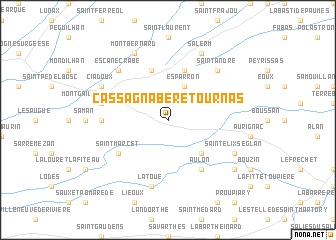 map of Cassagnabère-Tournas