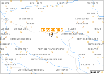 map of Cassagnas