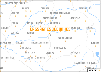 map of Cassagnes-Bégonhès