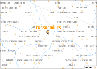 map of Cassagnoles