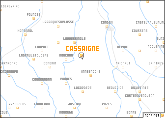map of Cassaigne