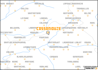 map of Cassaniouze