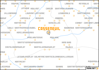map of Casseneuil