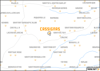 map of Cassignas