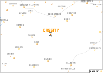 map of Cassity