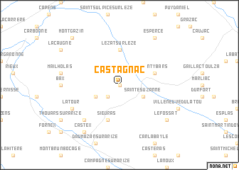 map of Castagnac