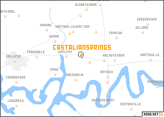 map of Castalian Springs