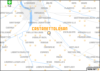 map of Castanet-Tolosan