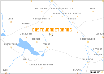 map of Castejón de Tornos