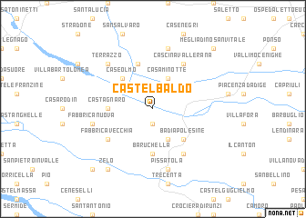 map of Castelbaldo