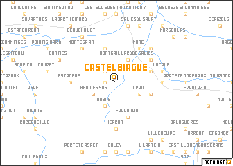 map of Castelbiague