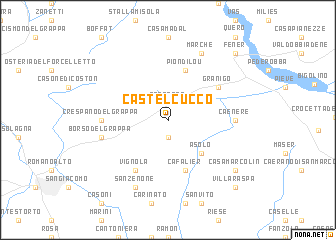 map of Castelcucco