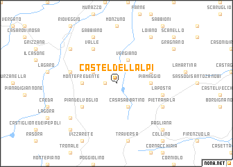 map of Castel dellʼAlpi