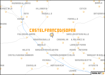 map of Castelfranco di Sopra