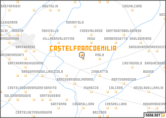 map of Castelfranco Emilia