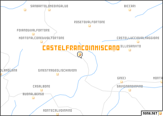 map of Castelfranco in Miscano