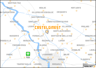 map of Castelginest