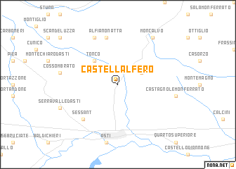 map of CastellʼAlfero