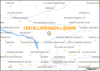 map of Castellanos de Villiquera
