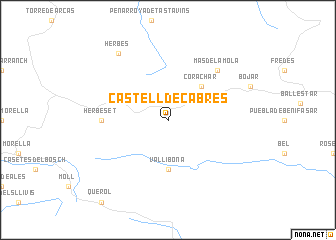 map of Castell de Cabres