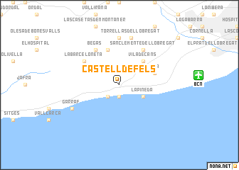 map of Castelldefels