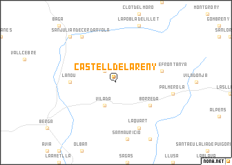 map of Castell del Areny