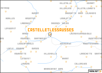 map of Castellet-lès-Sausses