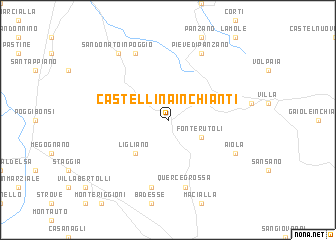 map of Castellina in Chianti