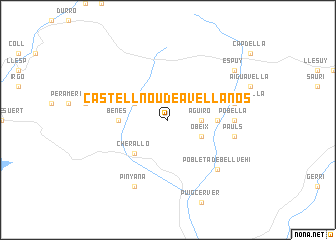 map of Castellnou de Avellanós