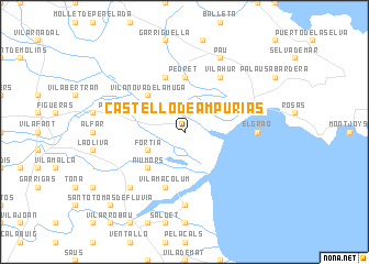 map of Castelló de Ampurias