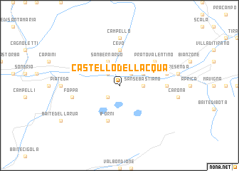 map of Castello dellʼAcqua