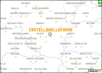 map of Castello delle Forme