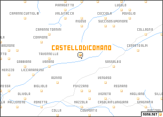 map of Castello di Comano