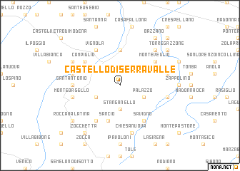 map of Castello di Serravalle