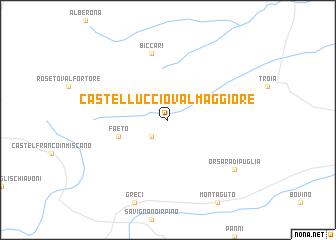 map of Castelluccio Valmaggiore