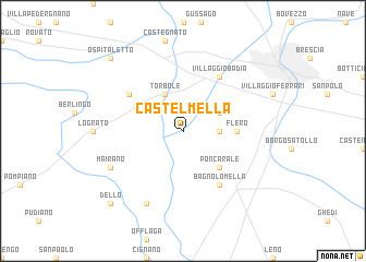 map of Castel Mella