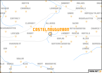 map of Castelnau-Durban