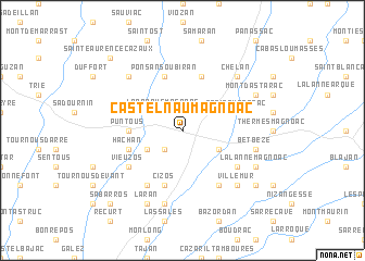 map of Castelnau-Magnoac