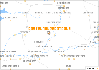 map of Castelnau-Pégayrols