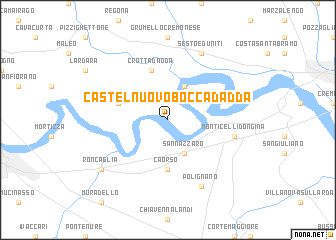 map of Castelnuovo Bocca dʼAdda