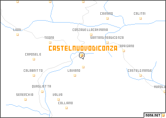 map of Castelnuovo di Conza