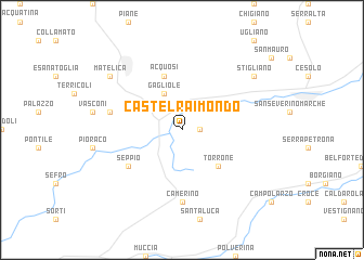 map of Castelraimondo