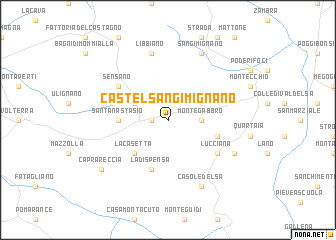 map of Castel San Gimignano