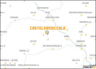 map of Castel San Niccolò