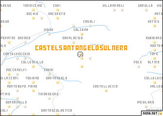 map of Castelsantangelo sul Nera