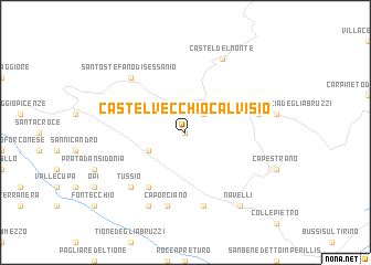 map of Castelvecchio Calvisio